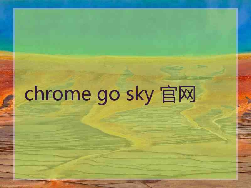 chrome go sky 官网