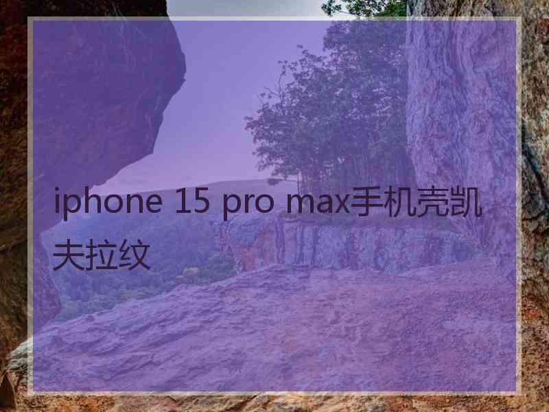 iphone 15 pro max手机壳凯夫拉纹