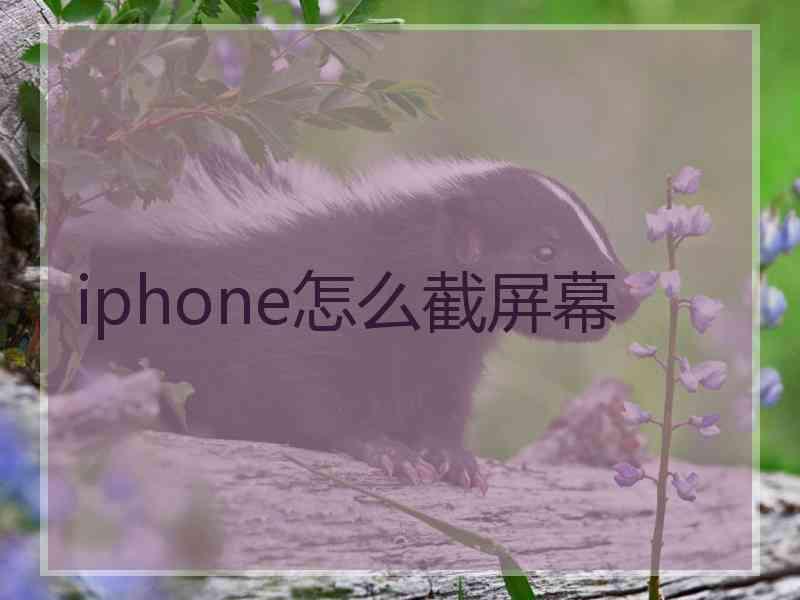 iphone怎么截屏幕