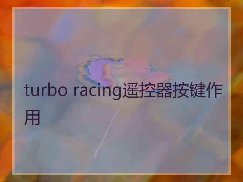 turbo racing遥控器按键作用