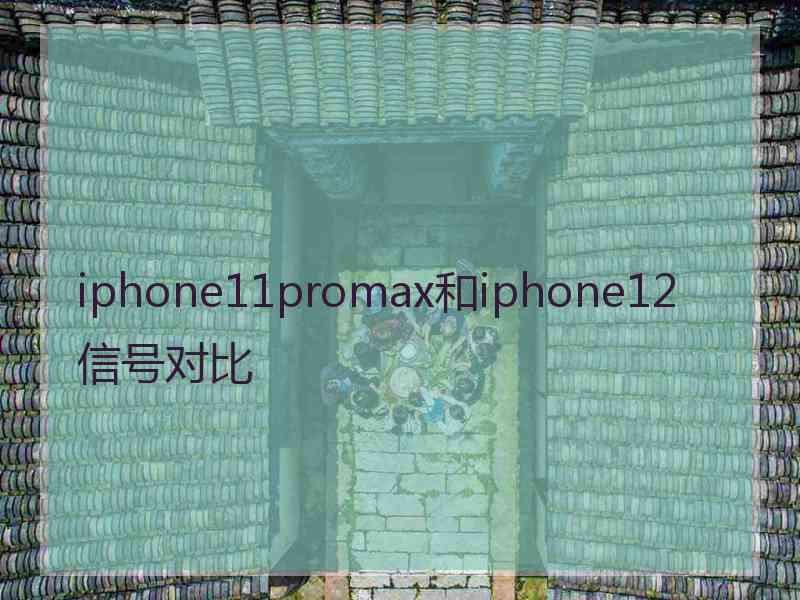 iphone11promax和iphone12信号对比