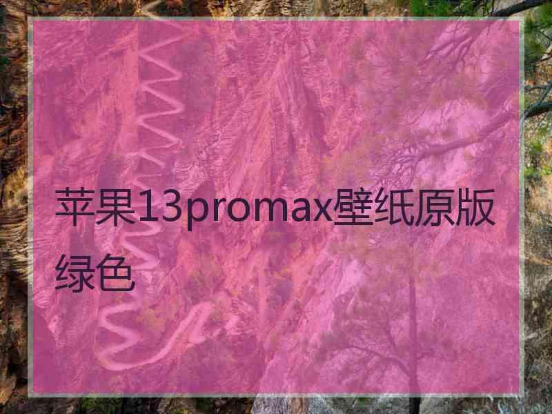 苹果13promax壁纸原版绿色