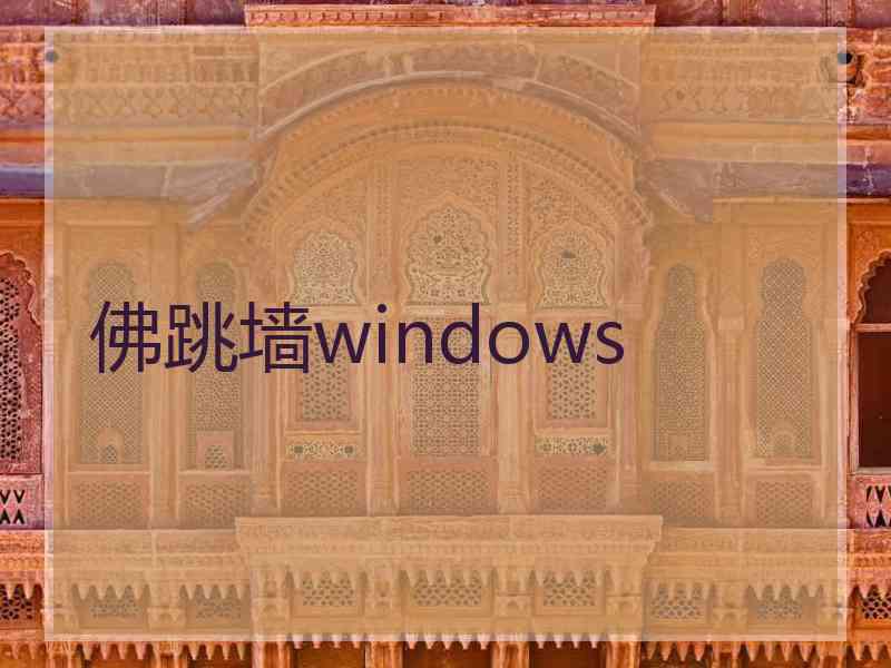 佛跳墙windows