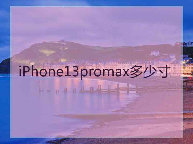 iPhone13promax多少寸