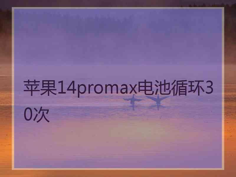 苹果14promax电池循环30次