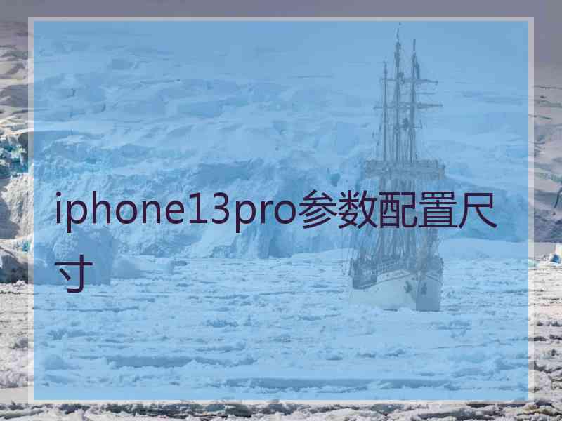 iphone13pro参数配置尺寸