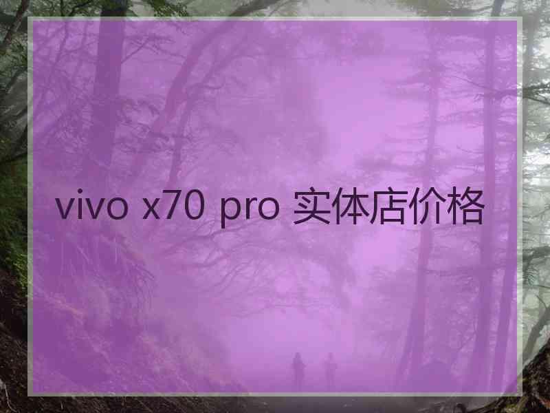 vivo x70 pro 实体店价格