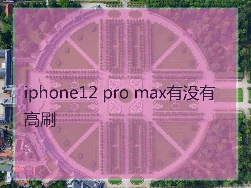 iphone12 pro max有没有高刷