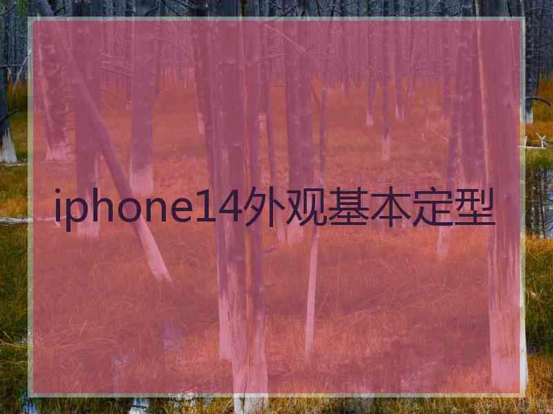 iphone14外观基本定型