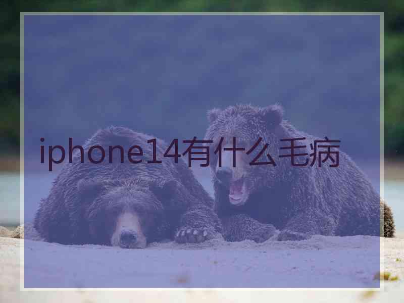 iphone14有什么毛病