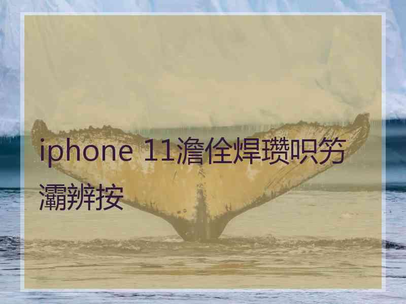 iphone 11澹佺焊瓒呮竻灞辨按