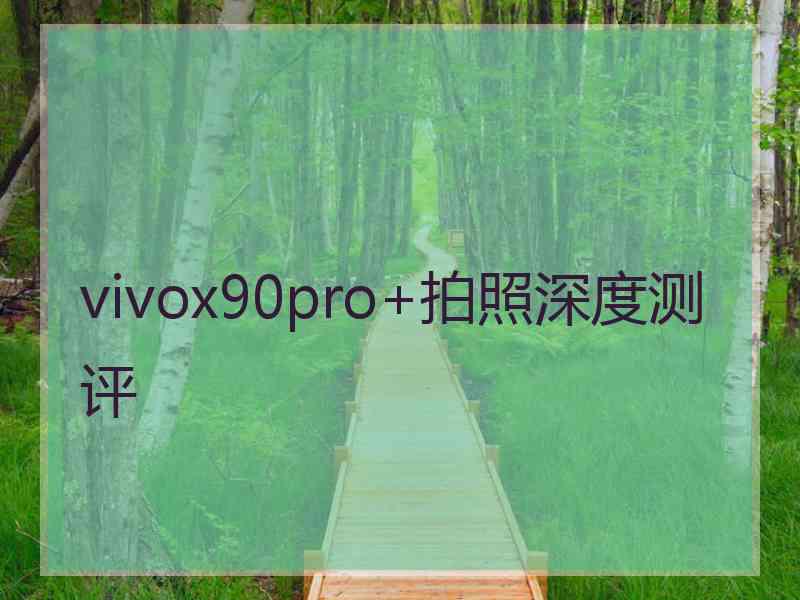 vivox90pro+拍照深度测评