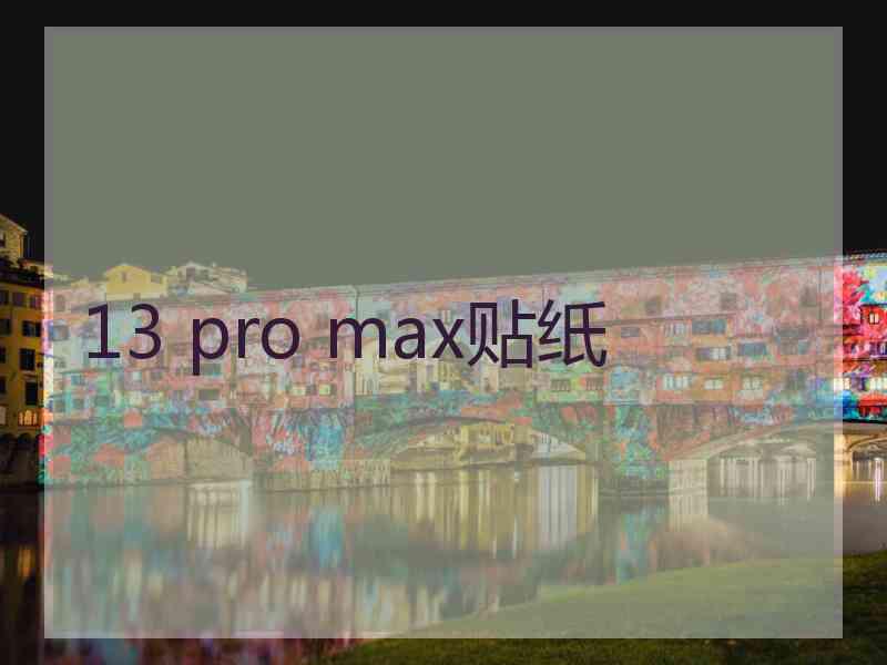 13 pro max贴纸