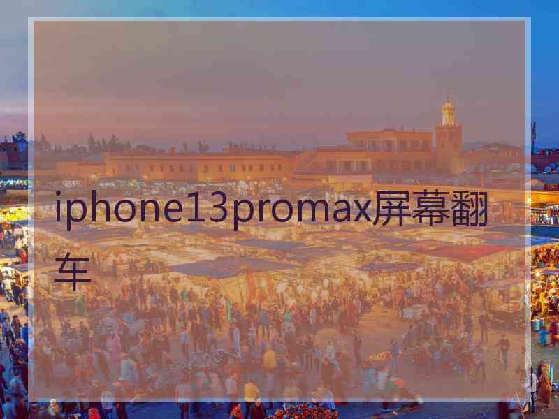 iphone13promax屏幕翻车