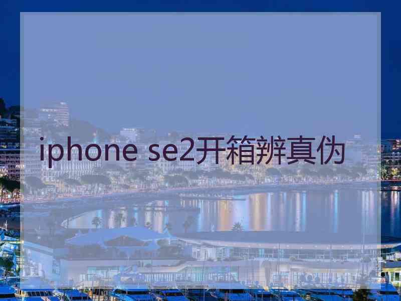 iphone se2开箱辨真伪