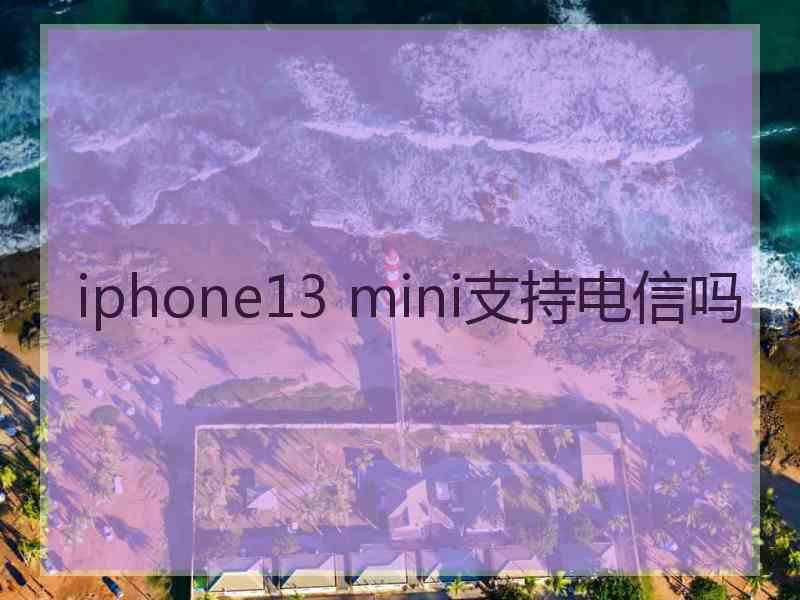 iphone13 mini支持电信吗