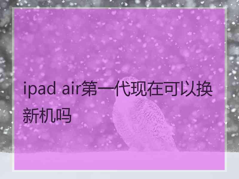 ipad air第一代现在可以换新机吗