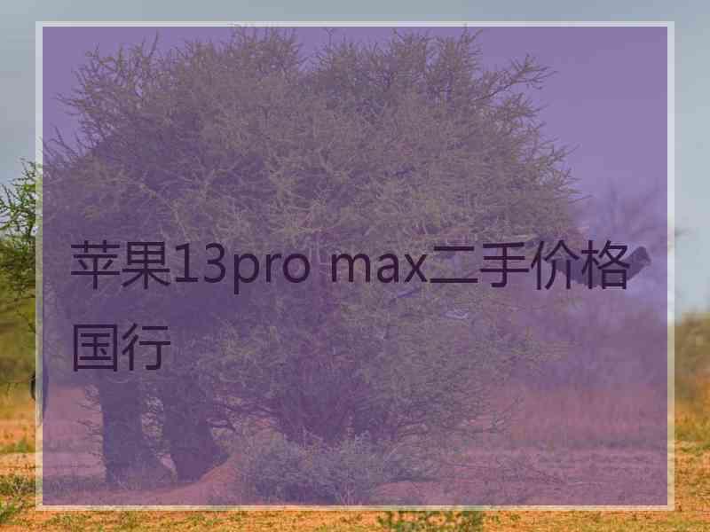 苹果13pro max二手价格国行