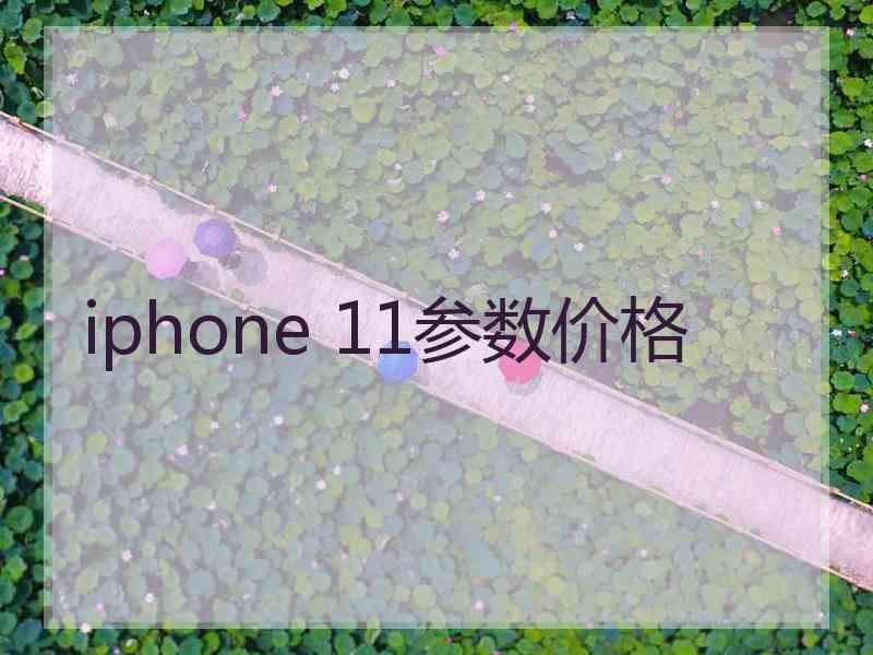 iphone 11参数价格