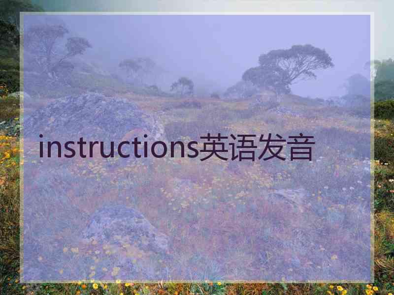 instructions英语发音