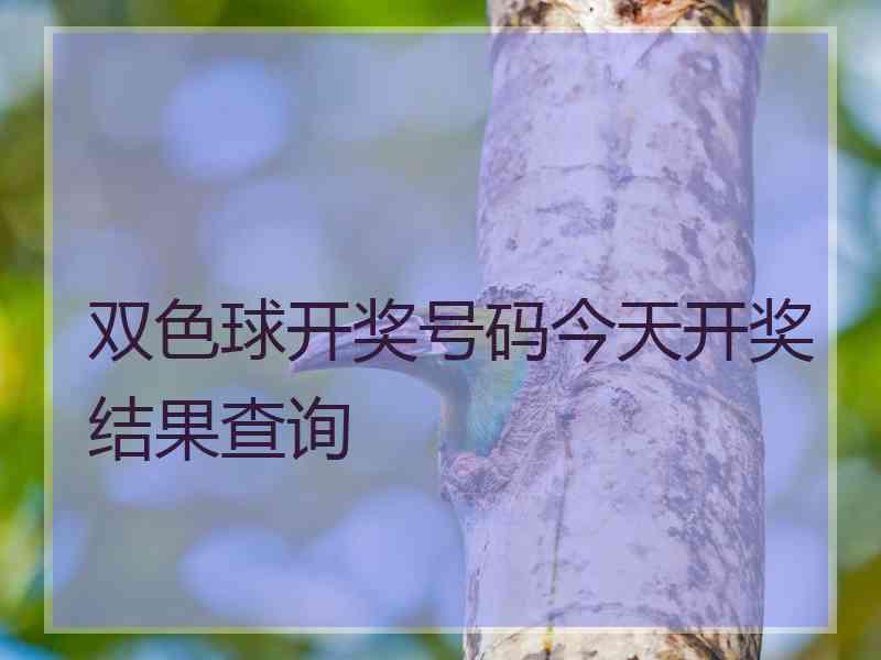 双色球开奖号码今天开奖结果查询