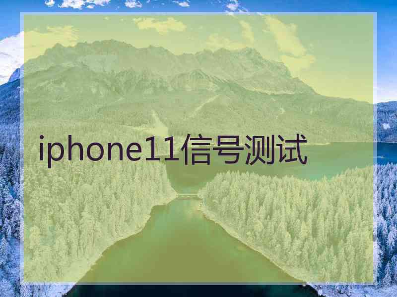 iphone11信号测试