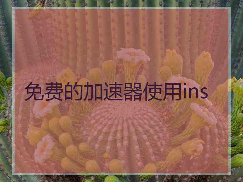 免费的加速器使用ins