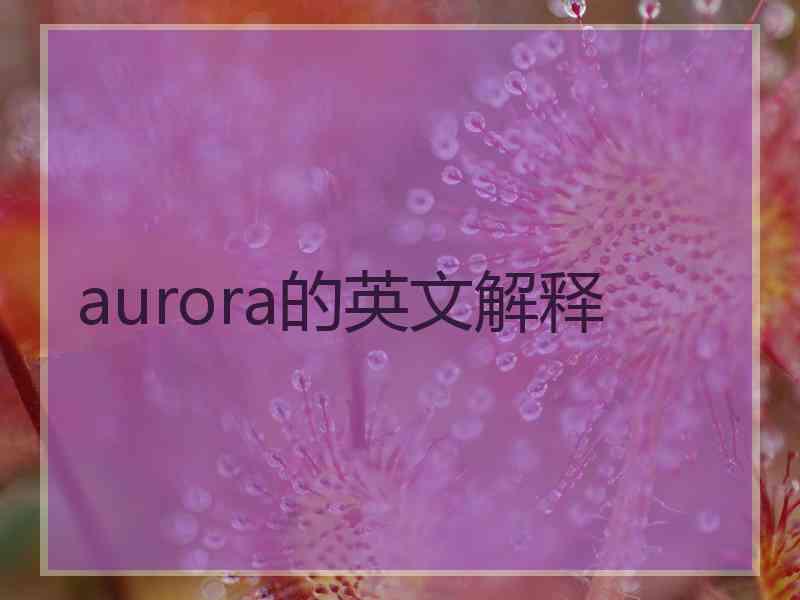 aurora的英文解释