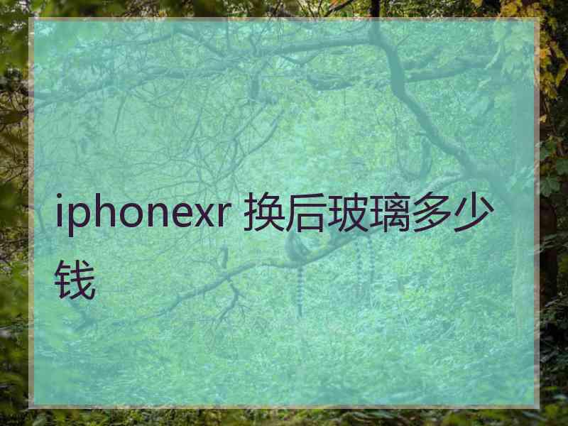 iphonexr 换后玻璃多少钱