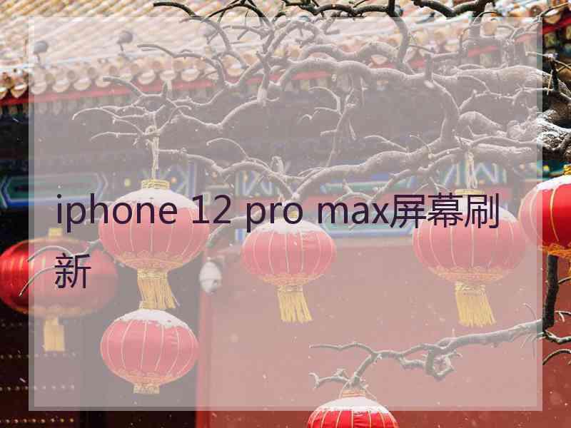 iphone 12 pro max屏幕刷新