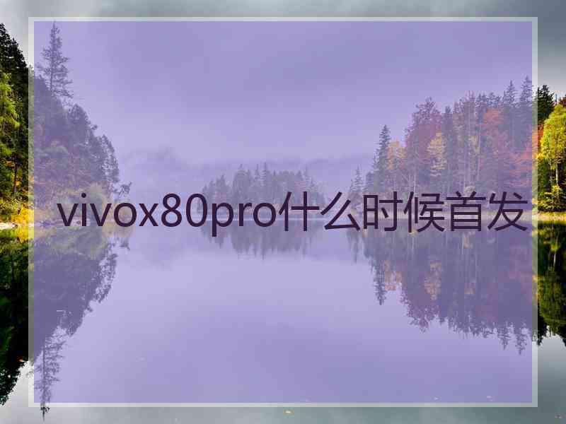 vivox80pro什么时候首发