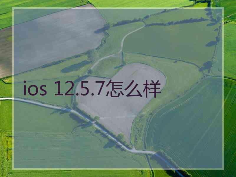 ios 12.5.7怎么样