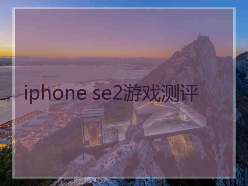 iphone se2游戏测评