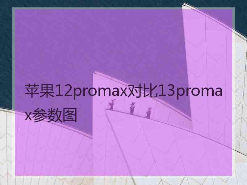 苹果12promax对比13promax参数图