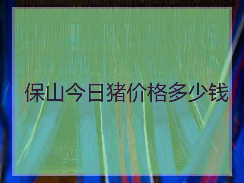 保山今日猪价格多少钱