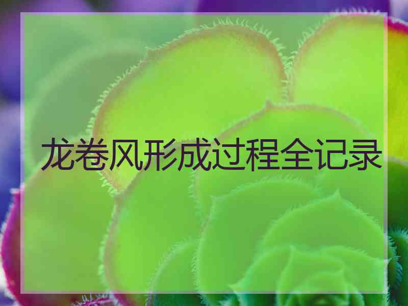 龙卷风形成过程全记录