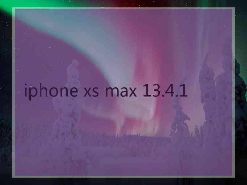 iphone xs max 13.4.1