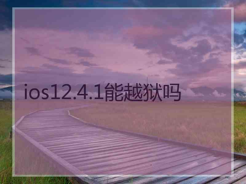 ios12.4.1能越狱吗