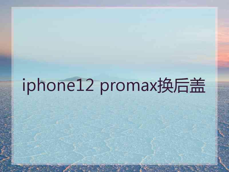 iphone12 promax换后盖