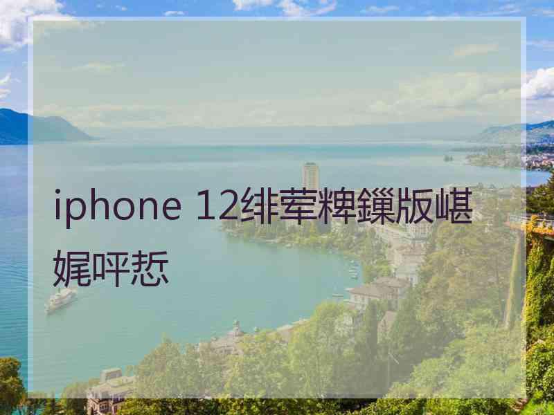 iphone 12绯荤粺鏁版嵁娓呯悊