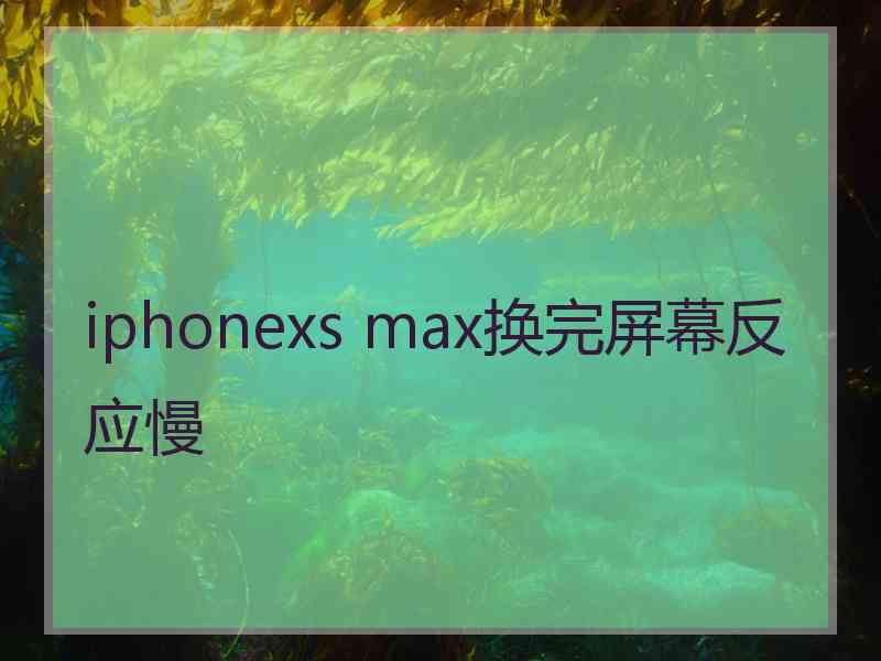 iphonexs max换完屏幕反应慢