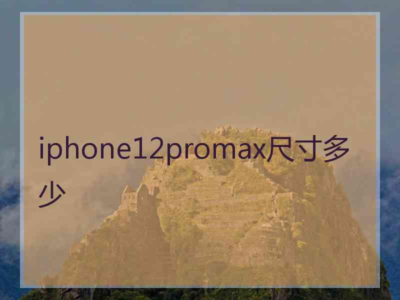 iphone12promax尺寸多少