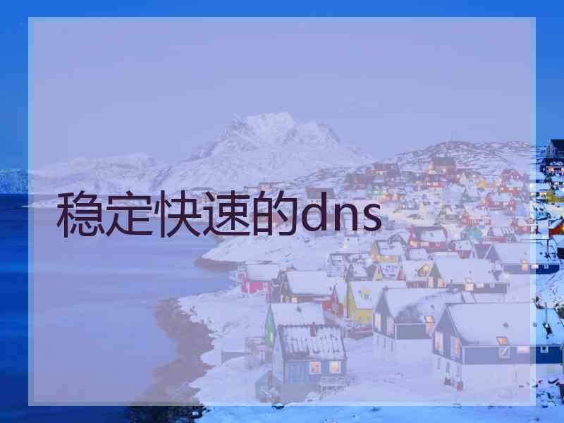 稳定快速的dns