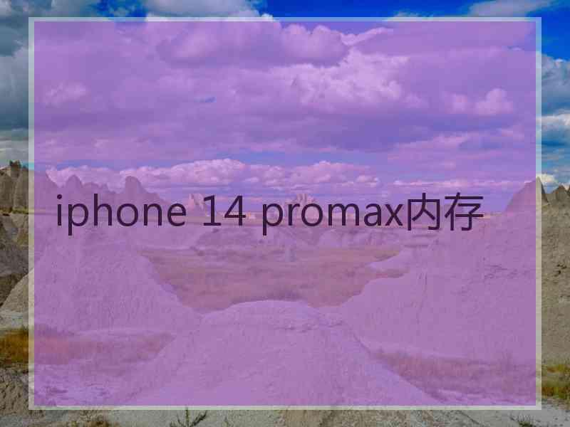 iphone 14 promax内存