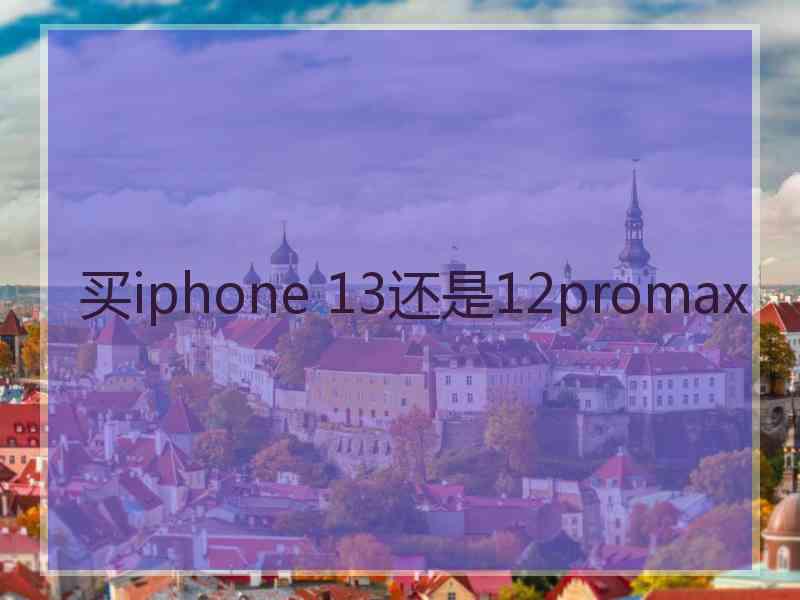 买iphone 13还是12promax