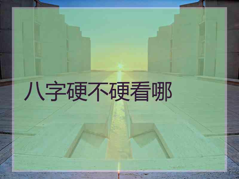 八字硬不硬看哪