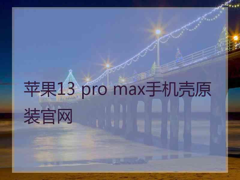 苹果13 pro max手机壳原装官网