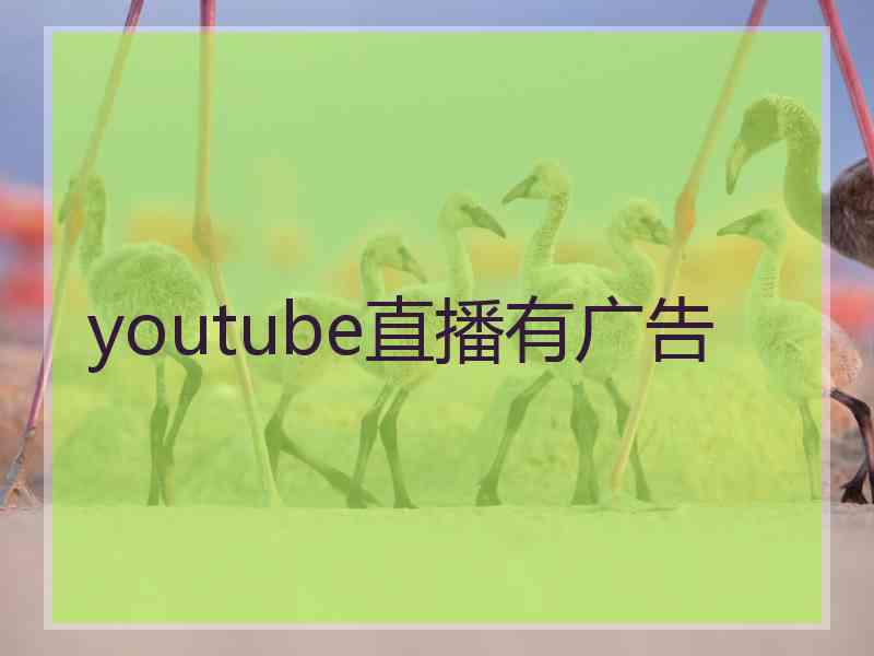 youtube直播有广告