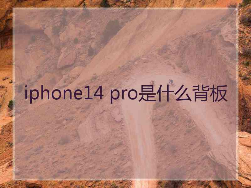 iphone14 pro是什么背板