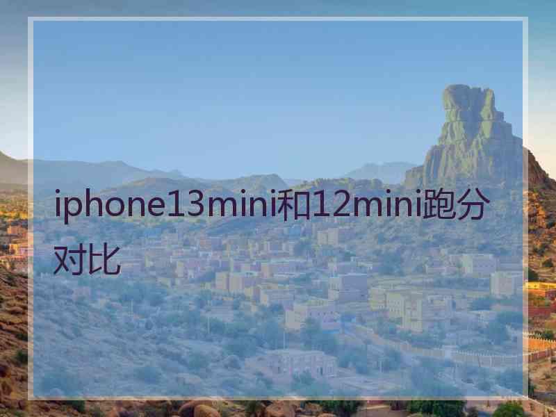 iphone13mini和12mini跑分对比